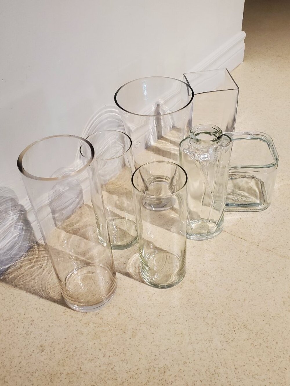 7 PIECE Deluxe *Casa* Glass Vaux Containers Super Heavy Duty - Mint Condition